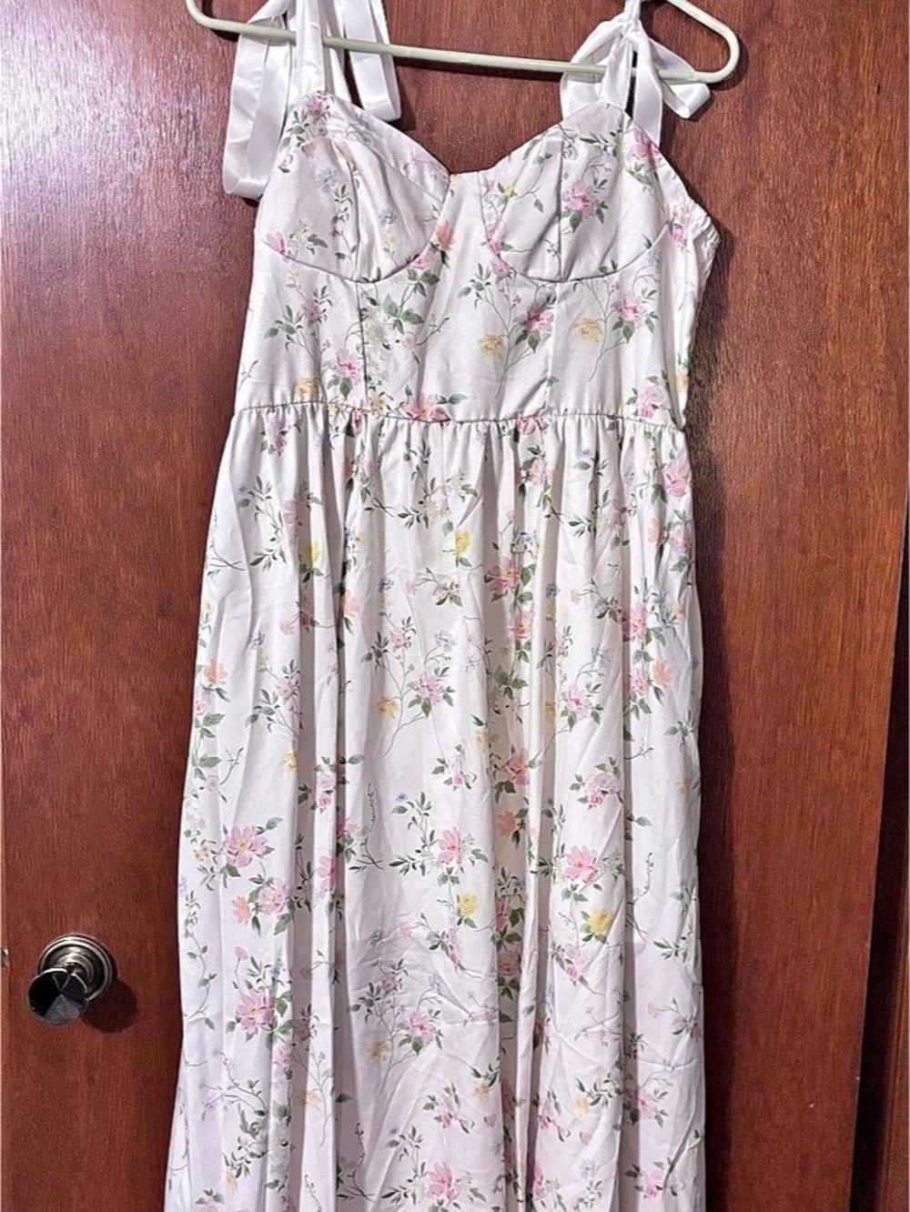 SHEIN Mod Plus Ditsy Floral Tie Shoulder Cami Dress XL